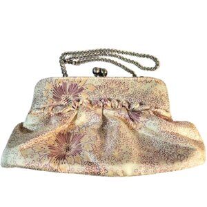 GAP Y2K 100% Silk Floral Chain Clutch - Spring 2005